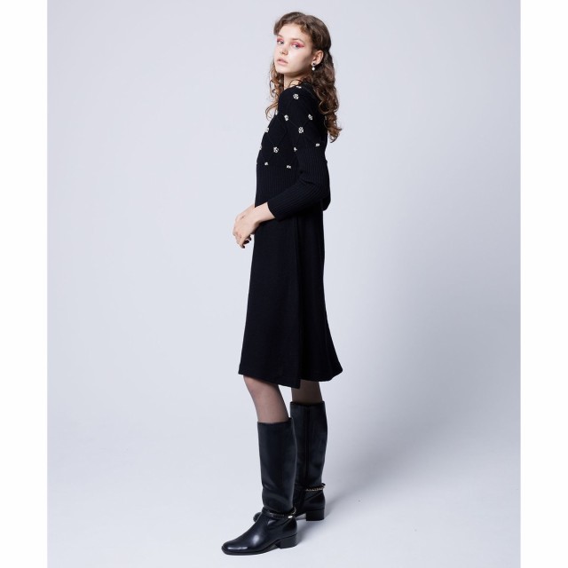 トッカ（TOCCA）/【洗える！】PEARL BOUQUET KNITDRESS ニットドレスの