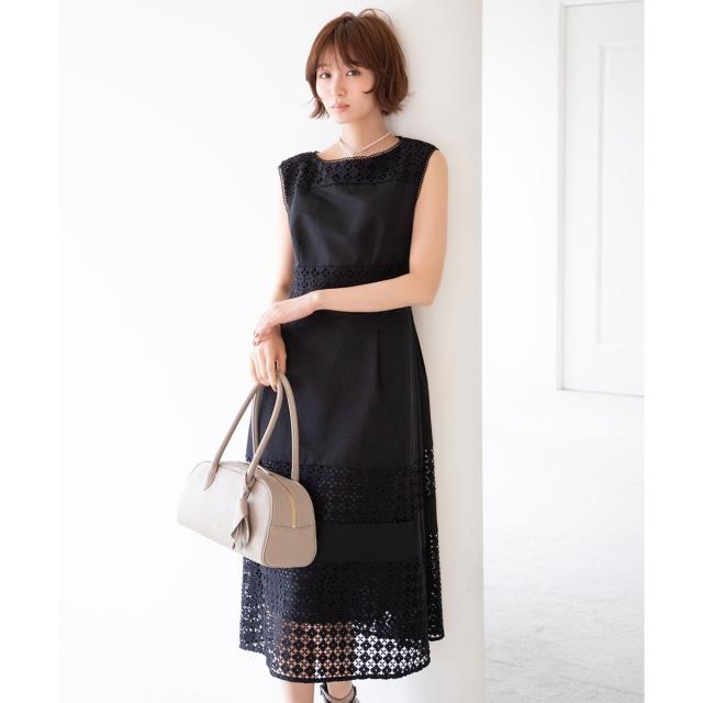 トッカ（TOCCA）/【岡崎紗絵さん着用】SQUARE FLOWER LACE ドレス