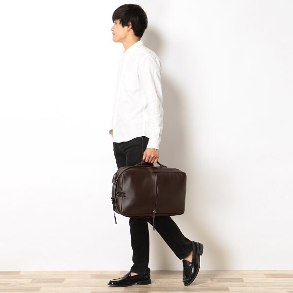 ピー・アイ・ディー（PID）/PID 撥水レザー スクエアリュック PID