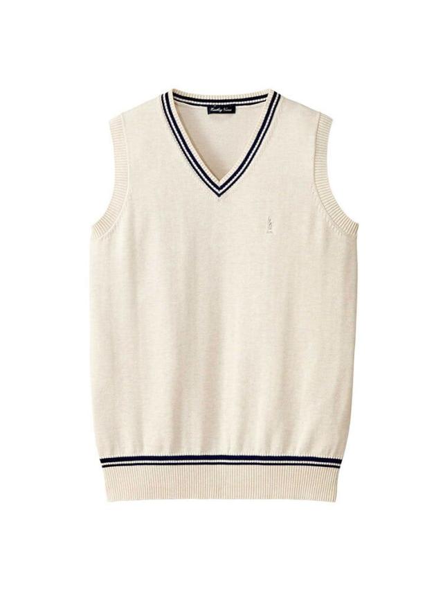 イーストボーイ（EAST BOY）/Venus 綿ベスト〈12G/COOLMAX/ライン入〉【スクール】【学生】【通学】【学校】_1