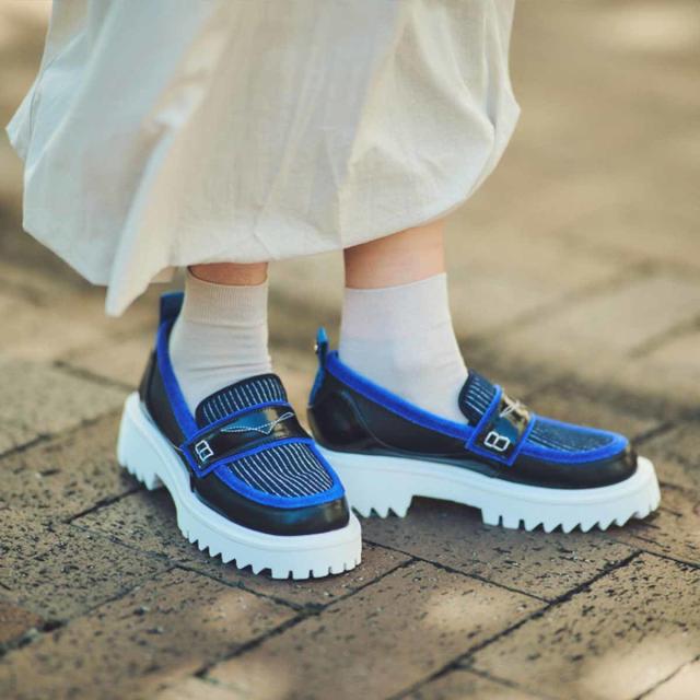 モデロ（MODELLO）/MODELLO COVEROSS(R) 厚底ニットローファーシューズ