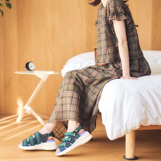 【NEW】モデロ（MODELLO）/「リカバリーインソール」搭載で指圧効果により血行を115％促進。ヒールアップスポーツサンダル_2
