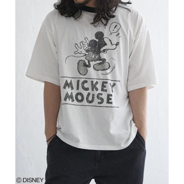ヴァンスエクスチェンジ（VENCE EXCHANGE）/ミッキーリンガーTシャツの通販は
