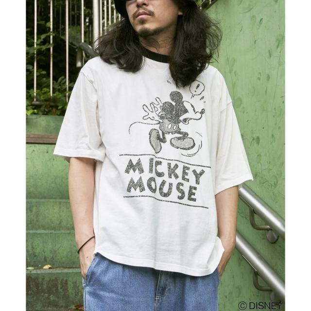 ヴァンスエクスチェンジ（VENCE EXCHANGE）/ミッキーリンガーTシャツの通販は