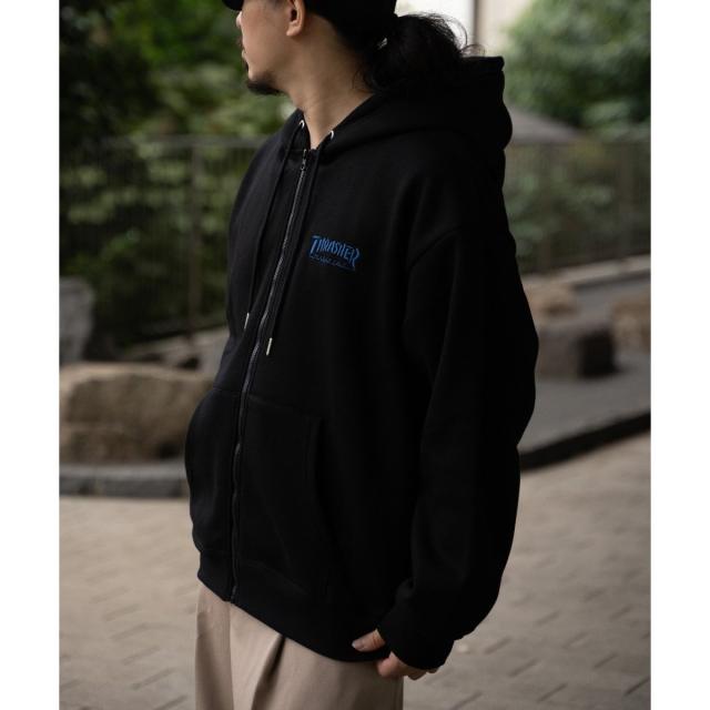 ヴァンスエクスチェンジ（VENCE EXCHANGE）/THRASHER スラッシャー ジップパーカー