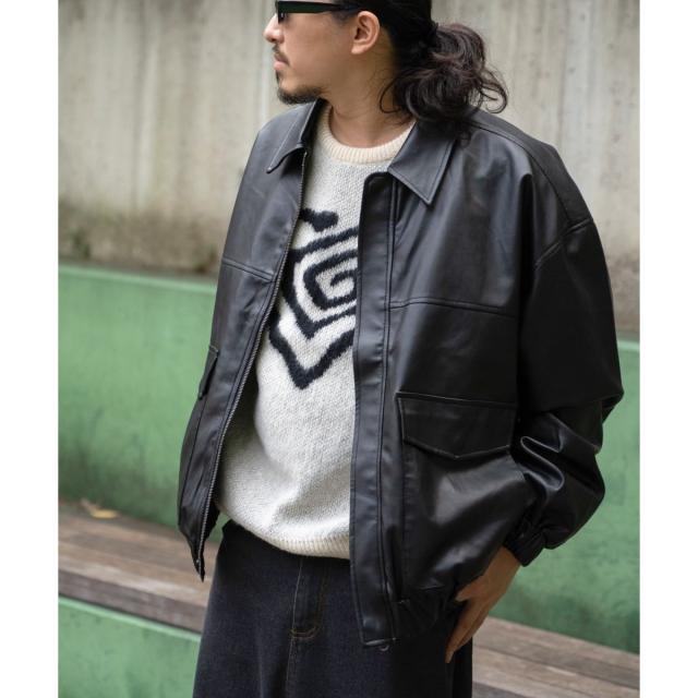 ヴァンスエクスチェンジ（VENCE EXCHANGE）/A−2合皮ジャケット