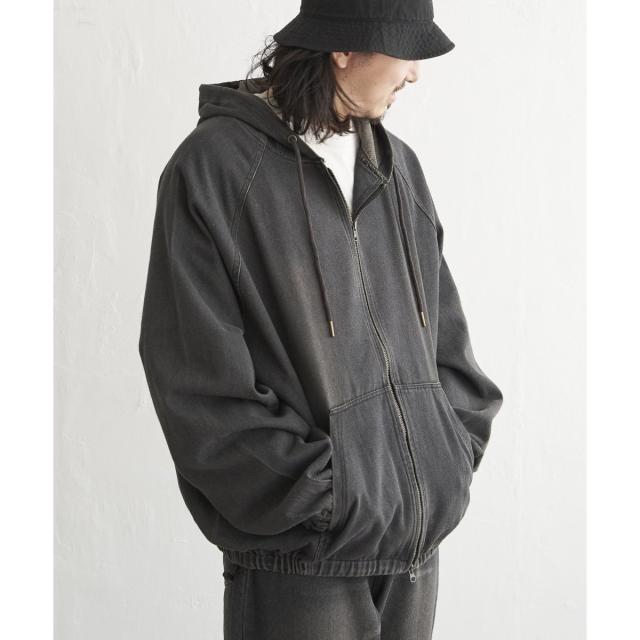 ヴァンスエクスチェンジ（VENCE EXCHANGE）/デニムジップパーカー