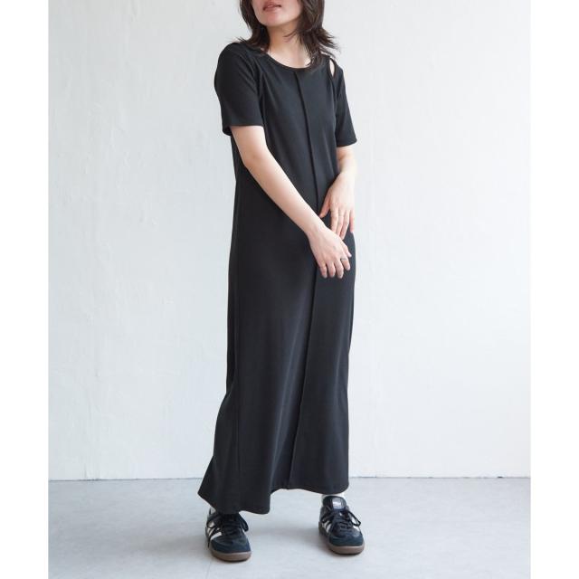 ヴァンスエクスチェンジ（VENCE EXCHANGE）/リブカットソーレイヤード風ワンピース