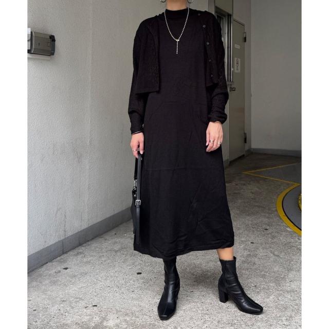 LBC（LBC）/【2点セット】透かし編みカーデセットニットワンピ LBC（LBC）/【2点セット】透かし編みカーデセットニットワンピの通販は