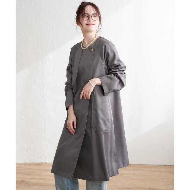 LBC（LBC）/【sweet web掲載】ノーカラーガンパッチゆるコートの通販は