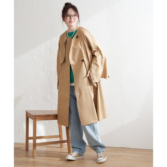 LBC（LBC）/【sweet web掲載】ノーカラーガンパッチゆるコートの通販は