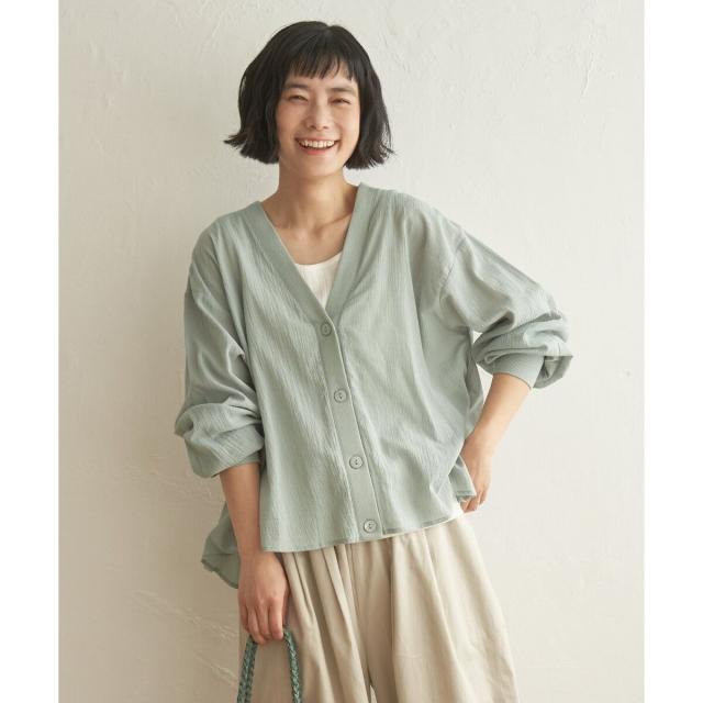 LBC（LBC）/【人気商品！再入荷】シアーシャツカーディガンの通販はau