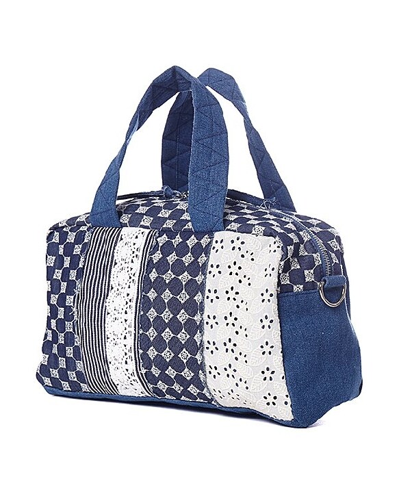 アズノゥアズドゥバズ（as know as de base）/デニムパッチ横長ボストン