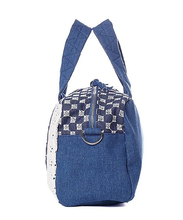 アズノゥアズドゥバズ（as know as de base）/デニムパッチ横長ボストン アズノゥアズドゥバズ（as know as de base）/デニムパッチ横長ボストン