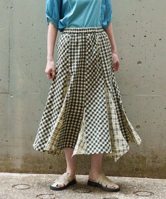 Belted skirt as know asde base Asymmetrical Belted Skirt - Khaki XS-S
