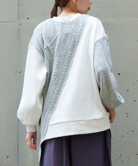 アズノゥアズドゥバズ（as know as de base）/ケーブルでニットレーナー アズノゥアズドゥバズ（as know as de base）/ケーブルでニットレーナー