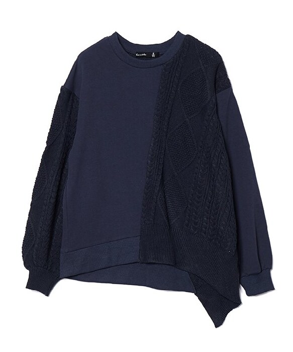 アズノゥアズドゥバズ（as know as de base）/ケーブルでニットレーナー