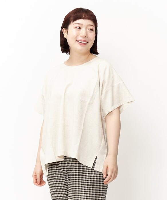 アズノゥアズオオラカ/【大きいサイズ】麻のＴシャツ