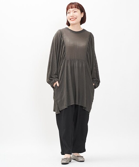 アズノゥアズオオラカ（AS KNOW AS olaca）/【大きいサイズ】シャカッとタックＰＴ アズノゥアズオオラカ（AS KNOW AS olaca）/【大きいサイズ】テレッと