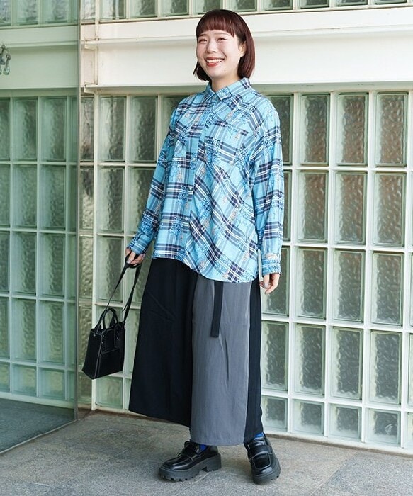 アズノゥアズオオラカ（AS KNOW AS olaca）/【大きいサイズ】微バイカラーピラリＰＴ アズノゥアズオオラカ（AS KNOW AS olaca）/【大きいサイズ】微バイ