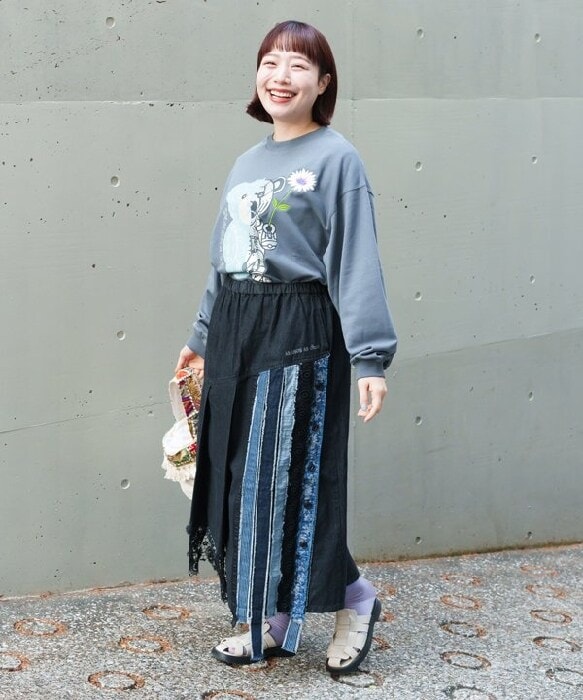 アズノウアズ　オーラカ　ワンピース　残り物には福来たる　デニム レース アズノウアズ オーラカ ワンピース 残り物には福来たる デニム