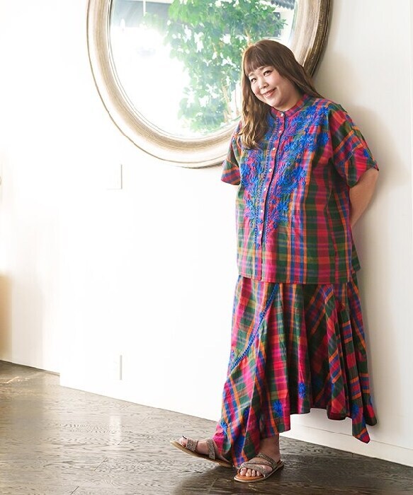 新品✨AS KNOW AS olaca スカート　大きいサイズ　マゼマゼコゼコゼ アズノゥアズオオラカ（AS KNOW AS olaca）/【大きいサイズ】ラク