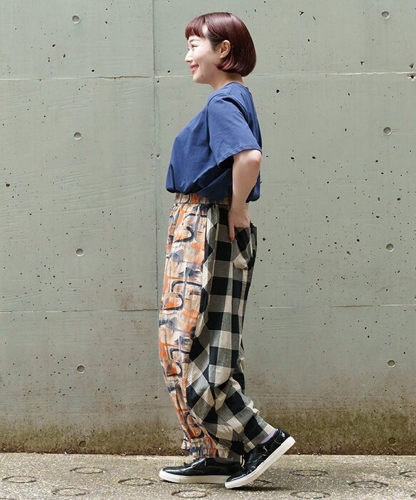 大きいサイズ AS KNOW AS olaca アズノゥアズ オオラカ シフォンフリル フレアチュニック カットソー15/ネイビー【2400011374233】