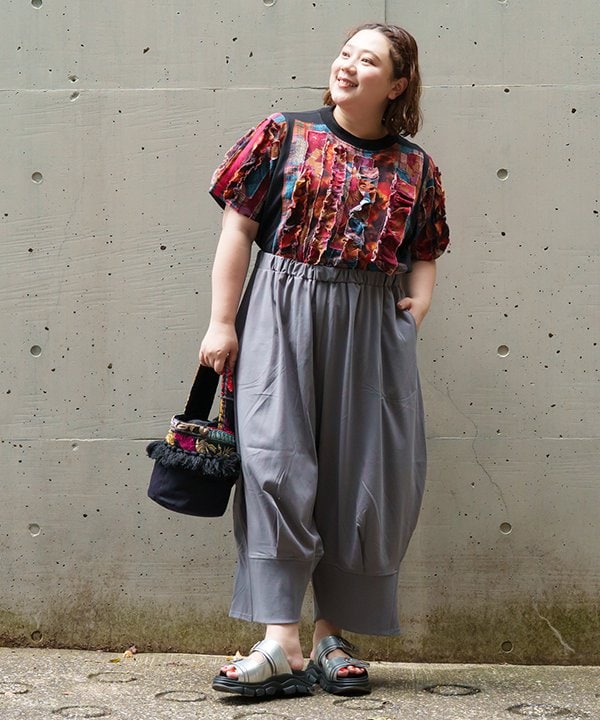 アズノゥアズオオラカ（AS KNOW AS olaca）/【大きいサイズ】ひやひや切替３Ｄパンツ アズノゥアズオオラカ（AS KNOW AS olaca）/【大きいサイズ】ひやひや