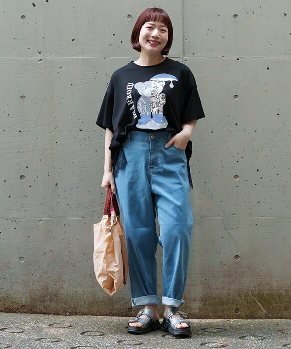 アズノゥアズオオラカ（AS KNOW AS olaca）/【大きいサイズ】伸びてひんやり優しデニム