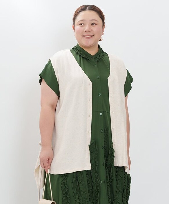 アズノゥアズオオラカ（AS KNOW AS olaca）/【大きいサイズ】アサっぽ落ち感ベスト