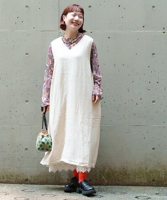 アズノゥアズオオラカ（AS KNOW AS olaca）/【大きいサイズ】アサっぽ落ち感ジャンＳＫ