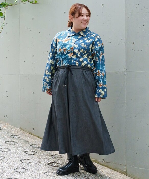 アズノゥアズオオラカ（AS KNOW AS olaca）/【大きいサイズ】テロリロリデニムスカＰＴ アズノゥアズオオラカ（AS KNOW AS olaca）/【大きいサイズ】テ