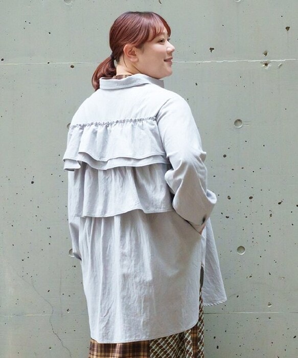 アズノゥアズオオラカ（AS KNOW AS olaca）/【大きいサイズ】シダレフリルデニムＳＨ