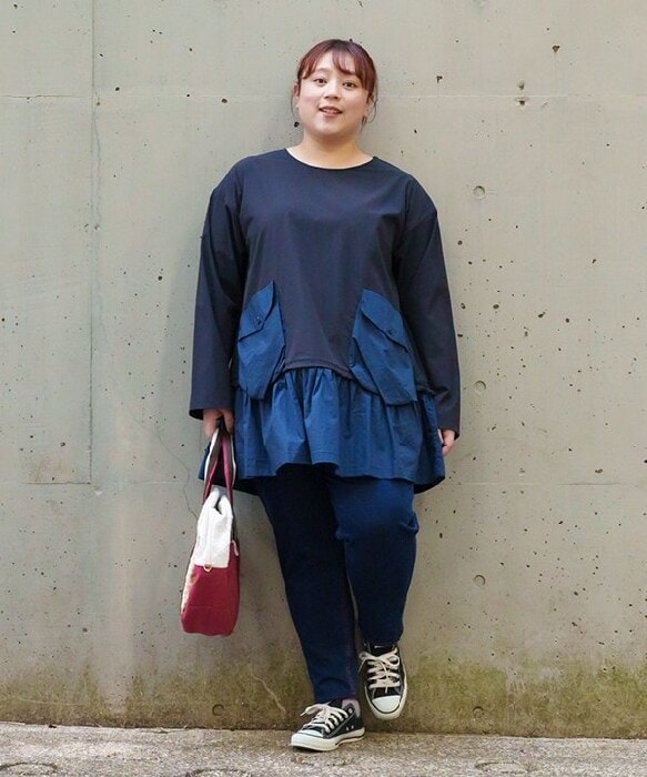 アズノゥアズオオラカ（AS KNOW AS olaca）/【大きいサイズ】ビヨンビヨンタックデニム