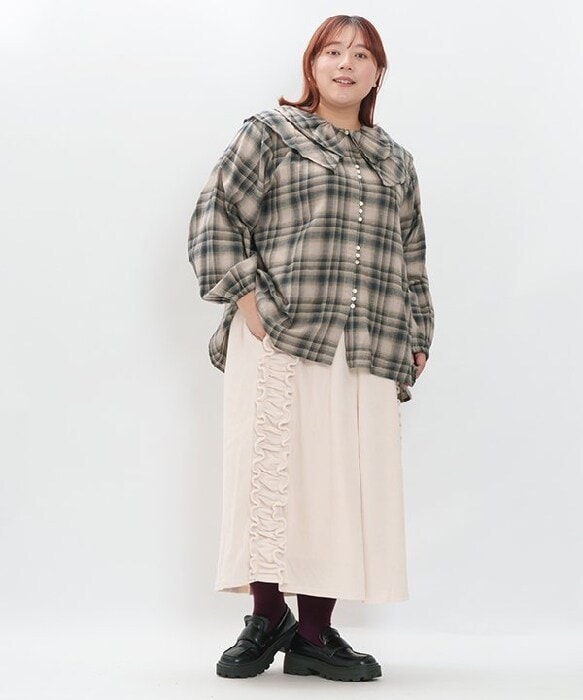 アズノゥアズオオラカ（AS KNOW AS olaca）/【大きいサイズ】のびコーデュフリリＳＫ