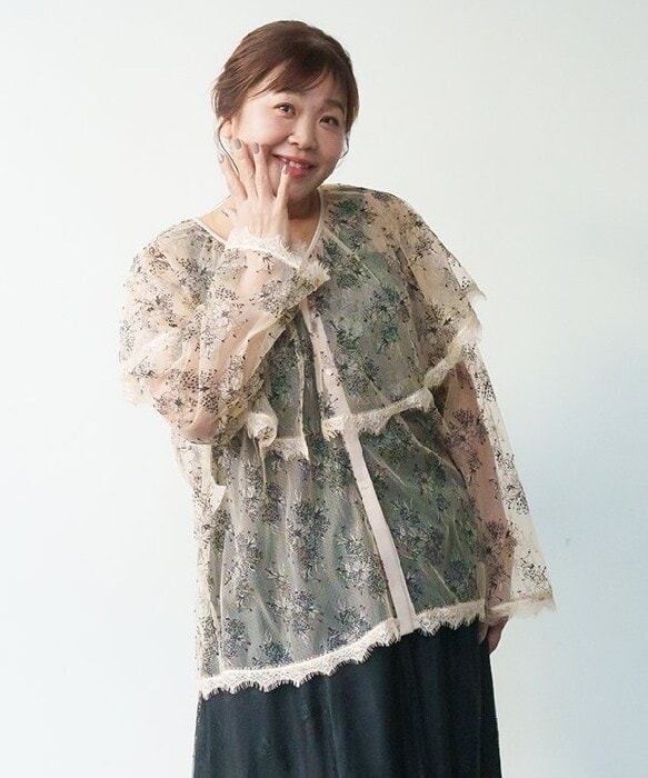 アズノゥアズオオラカ（AS KNOW AS olaca）/【大きいサイズ】リバーレースＢＩＧ衿ＢＬ