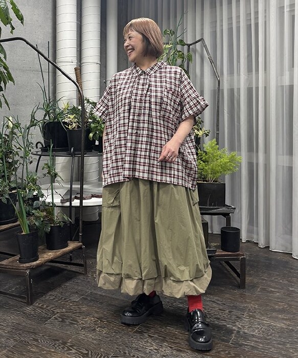 アズノゥアズオオラカ（AS KNOW AS olaca）/【大きいサイズ】落ち感チェックＳＨ