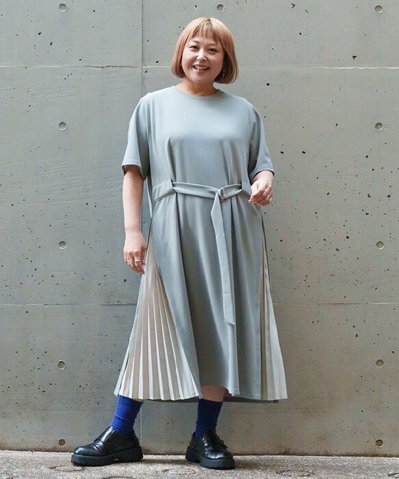 アズノゥアズオオラカ（AS KNOW AS olaca）/【大きいサイズ】ビョンのプリーツＯＰ
