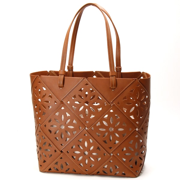 お花 ファッション gentenマルチカットワークトートバック 花柄 レザー