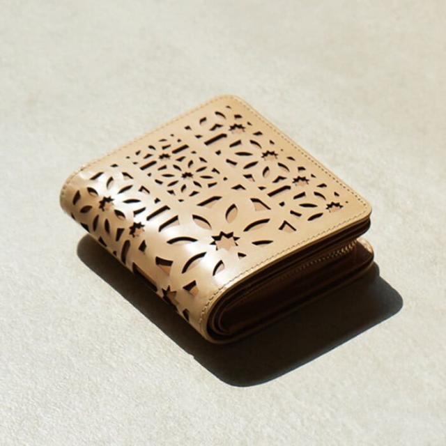 ゲンテン（genten）/マルチカットワークミニ　Lファスナー２つ折り財布