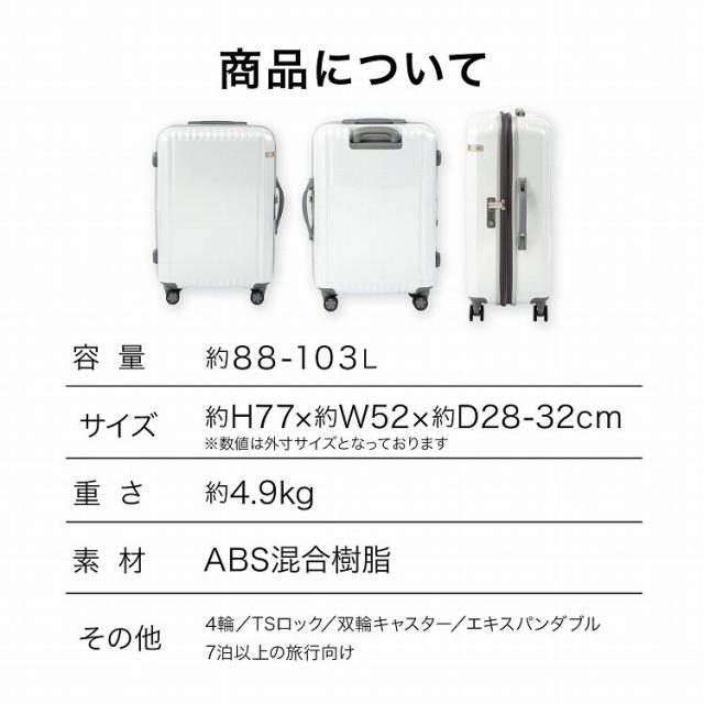 ace．（ace．）/スーツケース 88/103L 大型 エキスパンド パリセイドZd ace．_9