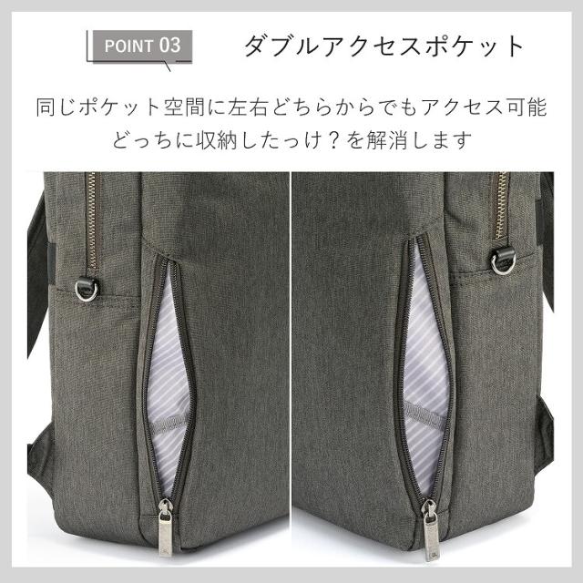 ace．（ace．）/リュック ビジネスバッグ A4収納 14インチ エース フィッテムヘザー_12