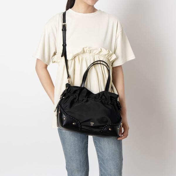 極美品 アナスイ リュック トートバッグ 2way バタフライ 蝶 レース 黒 