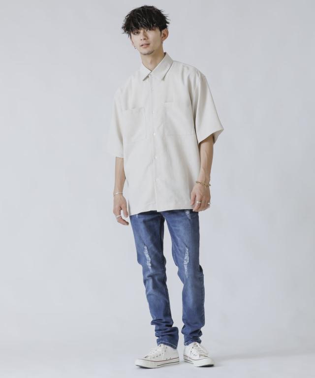 エーエスエム/[Brent Skinny] ストレッチ スキニー クラッシュダメージ