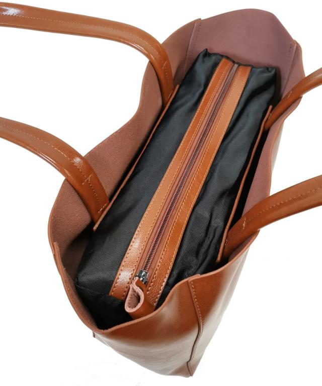 エーエスエム/スプリットレザー トートバッグ / インナーバッグ付きの