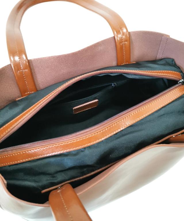 エーエスエム/スプリットレザー トートバッグ / インナーバッグ付きの