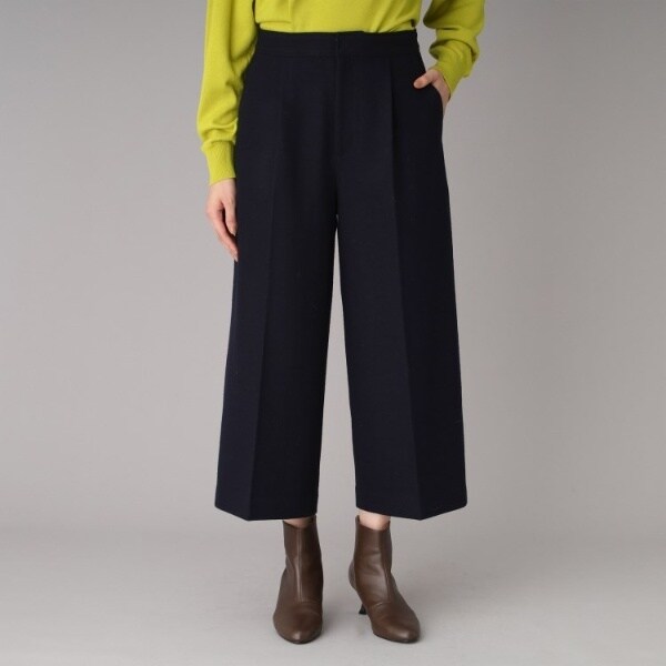 アンタイトル（UNTITLED）/【ゆったり着られる】ウールジャージ ワイドクロップドパンツの通販は