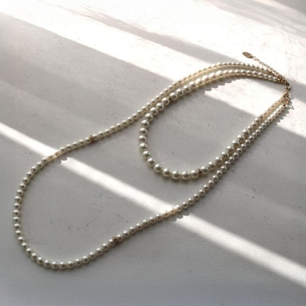 アンタイトル（UNTITLED）/【追加6日本製】2連フェイクパールネックレス
