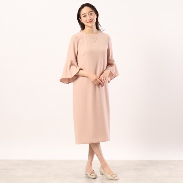 アンタイトル（UNTITLED）/【オケージョン／洗える】袖口フレア サックワンピースの通販は 6,890円