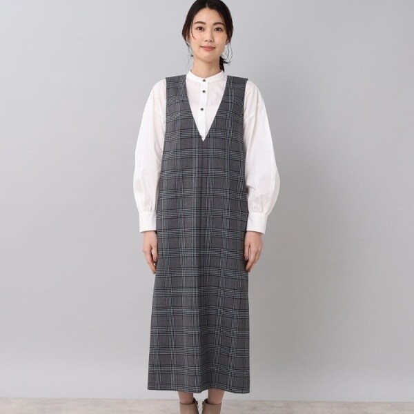 アンタイトル ４２（１３号）　ジャンパースカート　未使用品 アンタイトル（UNTITLED）/【すっきり＆楽に着られる／洗える